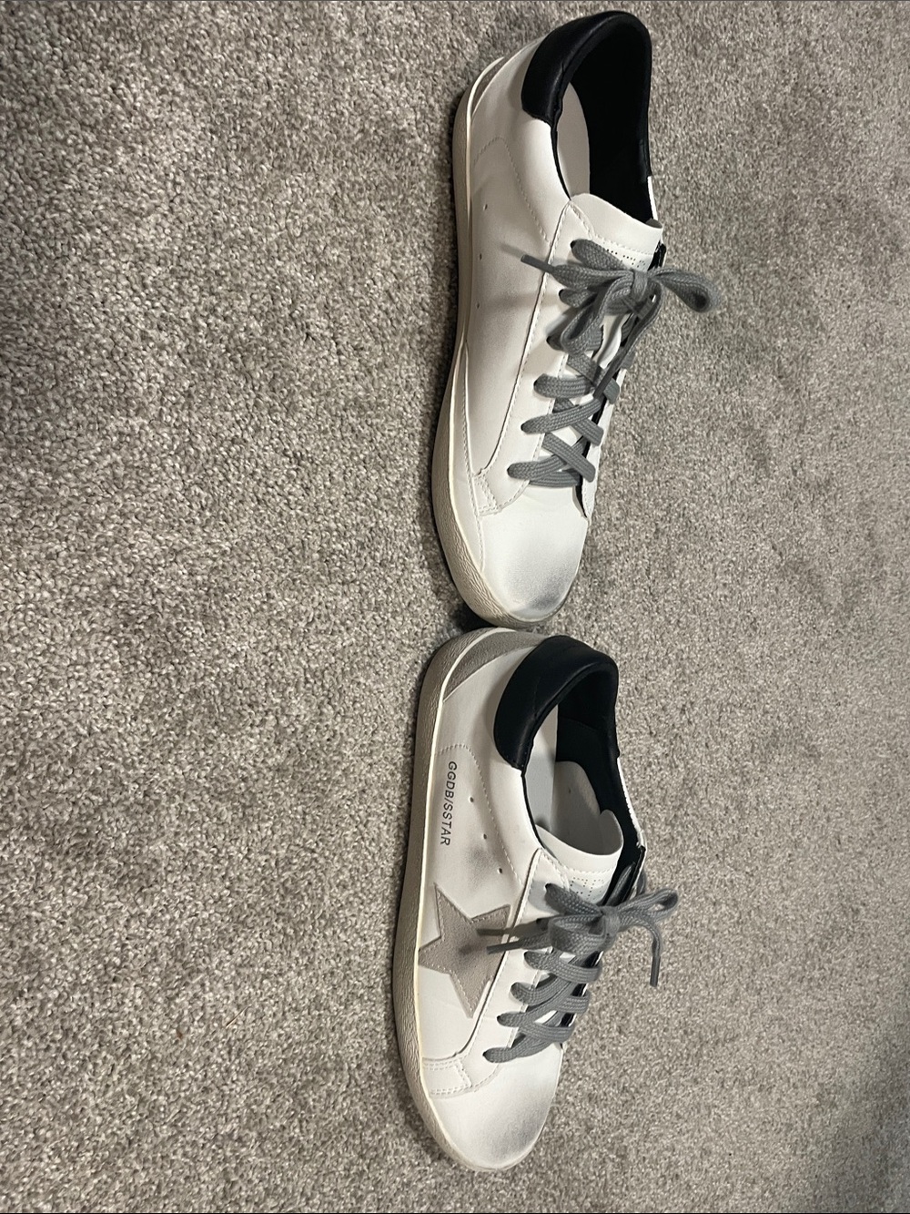 White and Gray Low-Top Women’s Athletic Sneakers - Picture 3 of 5
